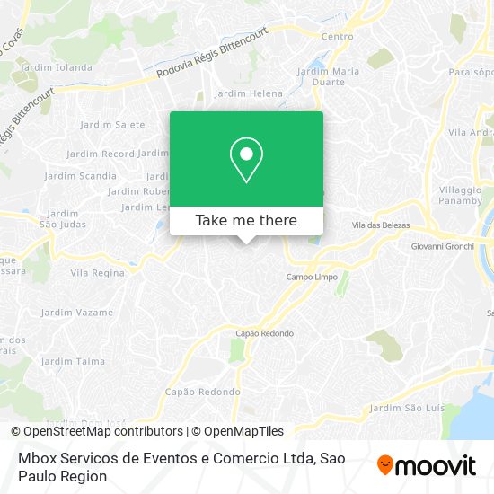 Mapa Mbox Servicos de Eventos e Comercio Ltda