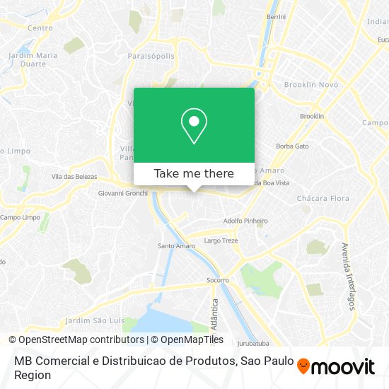 MB Comercial e Distribuicao de Produtos map