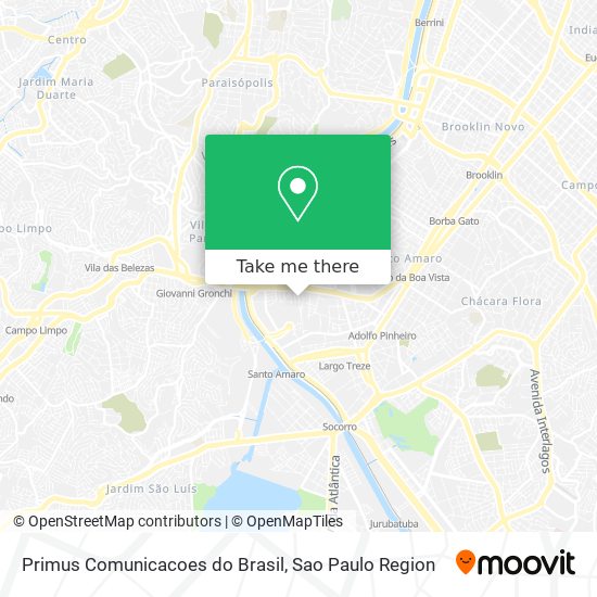 Mapa Primus Comunicacoes do Brasil