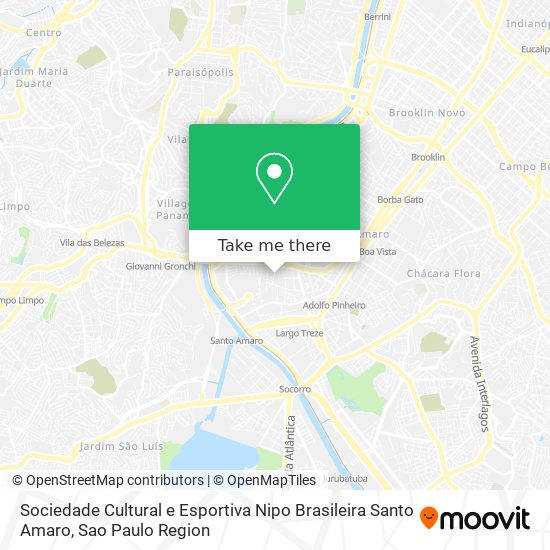 Sociedade Cultural e Esportiva Nipo Brasileira Santo Amaro map