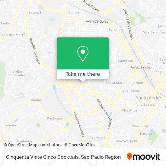 Cinquenta Vinte Cinco Cocktails map