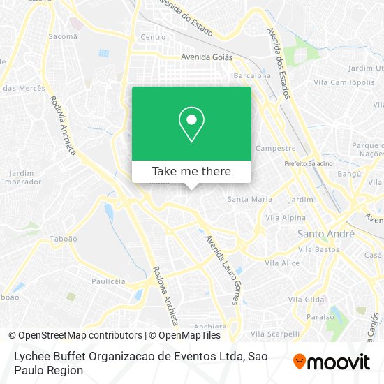 Mapa Lychee Buffet Organizacao de Eventos Ltda