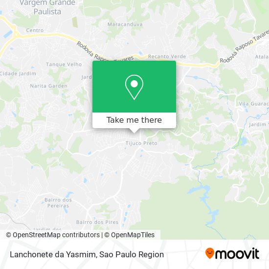 Mapa Lanchonete da Yasmim