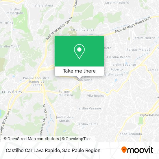Castilho Car Lava Rapido map