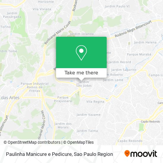 Mapa Paulinha Manicure e Pedicure