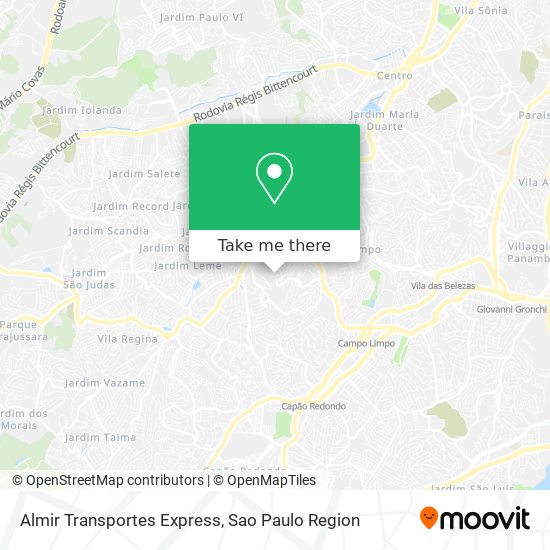 Mapa Almir Transportes Express