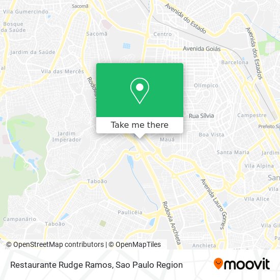 Mapa Restaurante Rudge Ramos