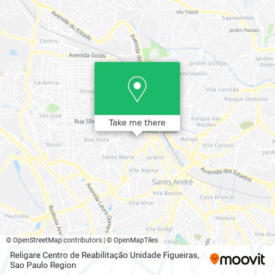 Mapa Religare Centro de Reabilitação Unidade Figueiras