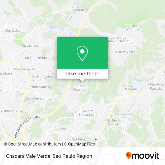 Chacara Vale Verde map