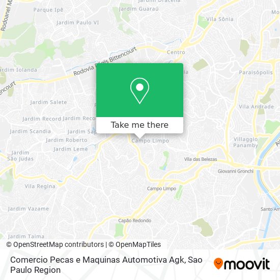 Comercio Pecas e Maquinas Automotiva Agk map