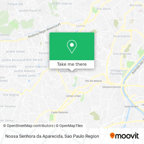 Mapa Nossa Senhora da Aparecida