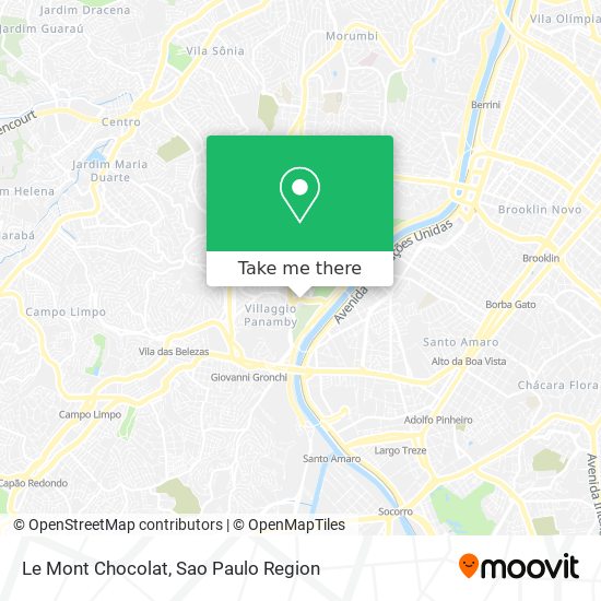 Mapa Le Mont Chocolat