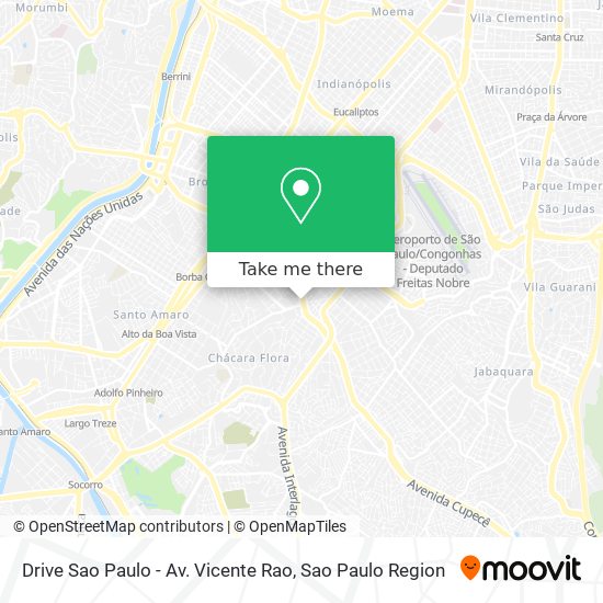 Drive Sao Paulo - Av. Vicente Rao map