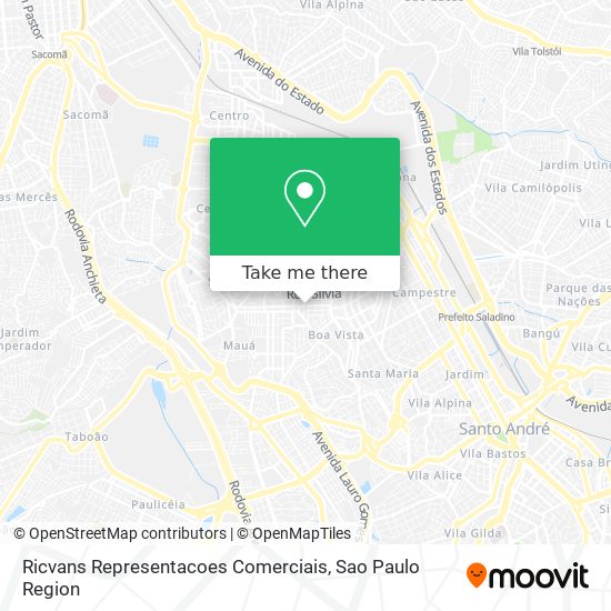 Ricvans Representacoes Comerciais map