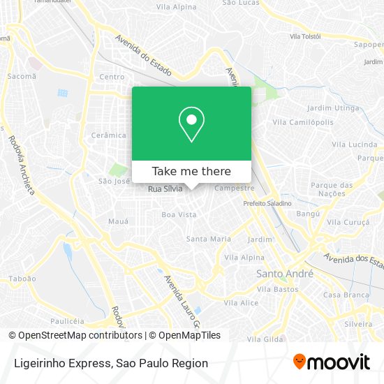 Ligeirinho Express map