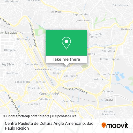 Mapa Centro Paulista de Cultura Anglo Americano