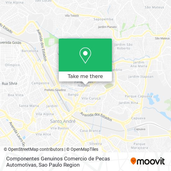 Componentes Genuinos Comercio de Pecas Automotivas map