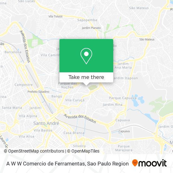 Mapa A W W Comercio de Ferramentas