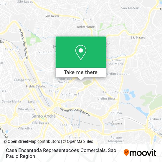 Casa Encantada Representacoes Comerciais map