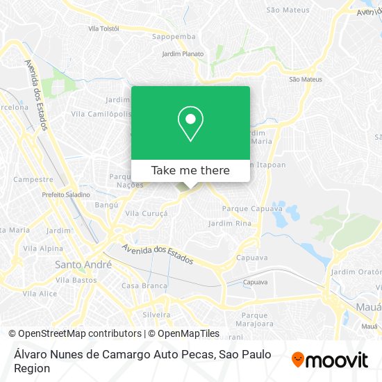 Mapa Álvaro Nunes de Camargo Auto Pecas