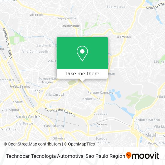 Mapa Technocar Tecnologia Automotiva