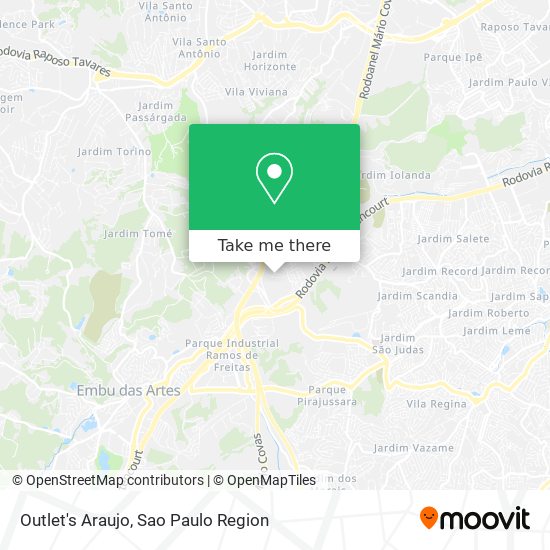 Mapa Outlet's Araujo