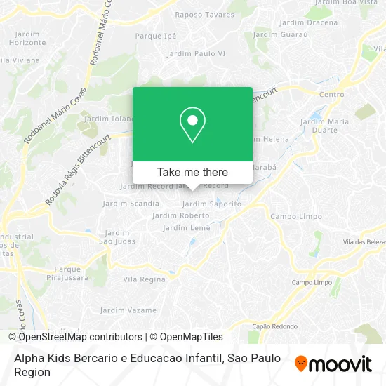 Alpha Kids Bercario e Educacao Infantil map