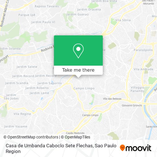 Casa de Umbanda Caboclo Sete Flechas map