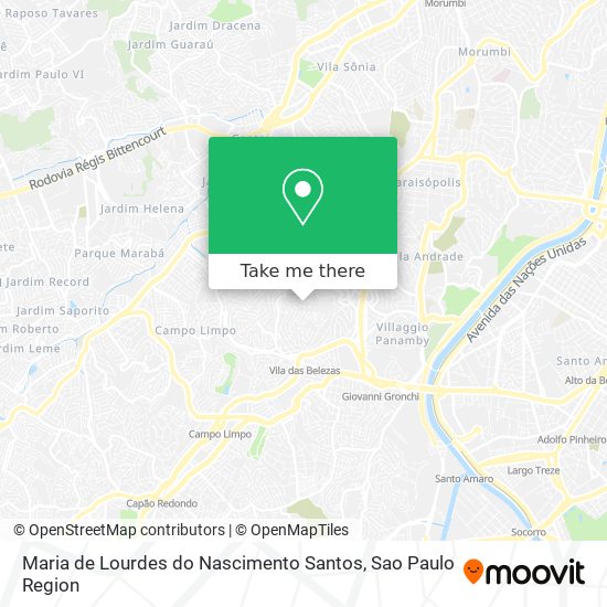 Mapa Maria de Lourdes do Nascimento Santos