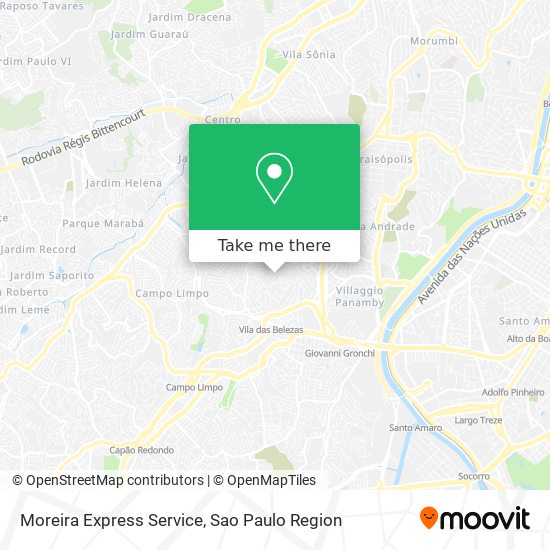 Moreira Express Service map