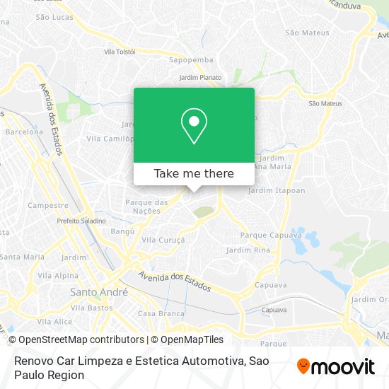 Mapa Renovo Car Limpeza e Estetica Automotiva