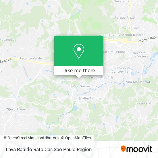 Lava Rapido Rato Car map