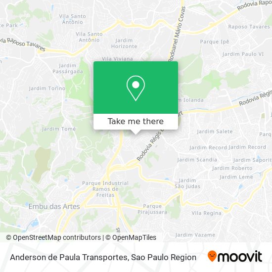 Anderson de Paula Transportes map