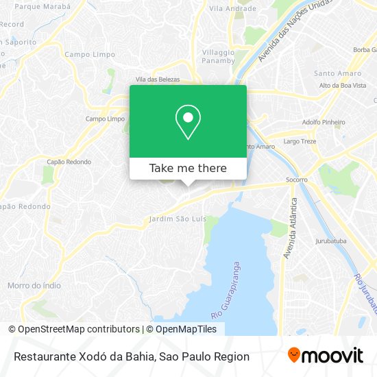 Mapa Restaurante Xodó da Bahia