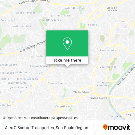 Mapa Alex C Santos Transportes