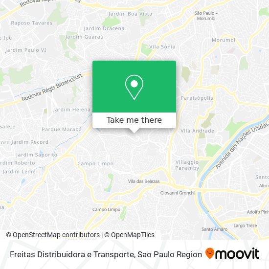 Mapa Freitas Distribuidora e Transporte