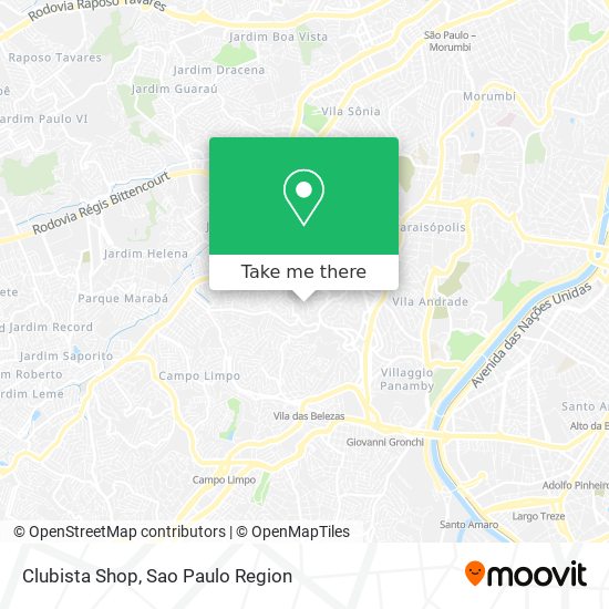 Clubista Shop map