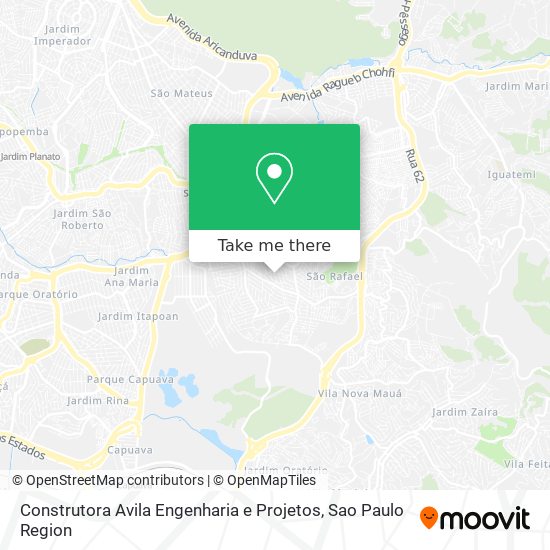 Mapa Construtora Avila Engenharia e Projetos