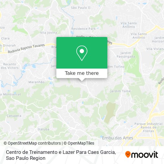 Centro de Treinamento e Lazer Para Caes Garcia map