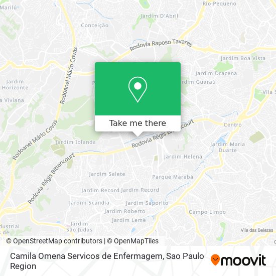 Camila Omena Servicos de Enfermagem map