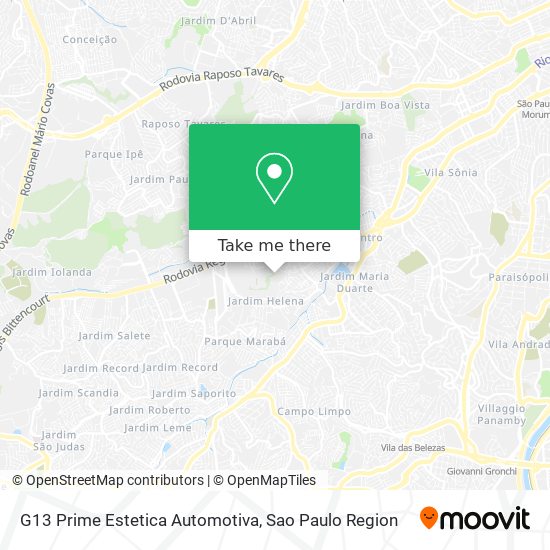G13 Prime Estetica Automotiva map