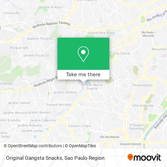 Original Gangsta Snacks map