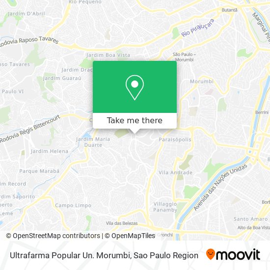 Ultrafarma Popular Un. Morumbi map