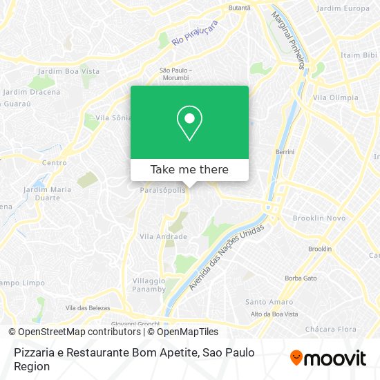 Pizzaria e Restaurante Bom Apetite map