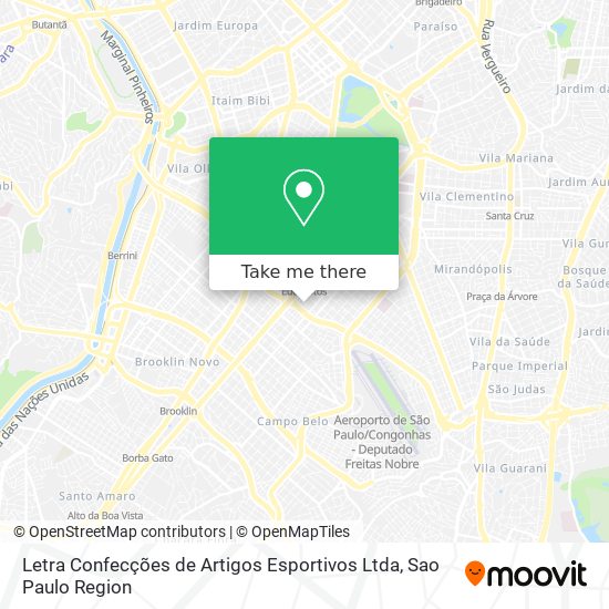 Mapa Letra Confecções de Artigos Esportivos Ltda