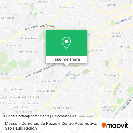 Massoni Comercio de Pecas e Centro Automotivo map