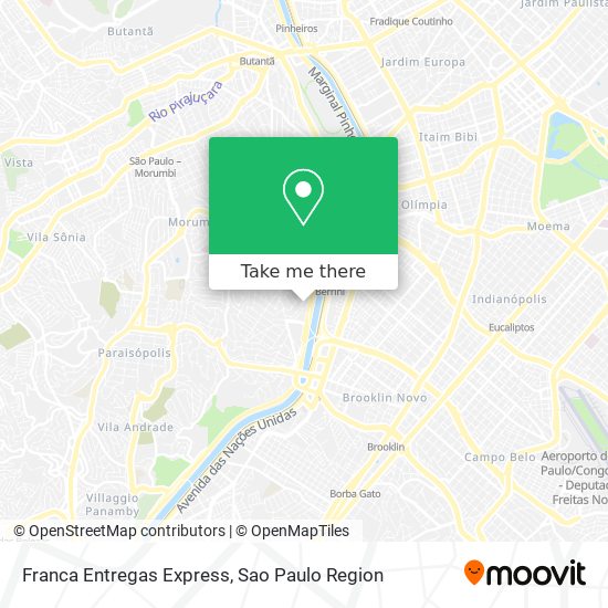 Mapa Franca Entregas Express