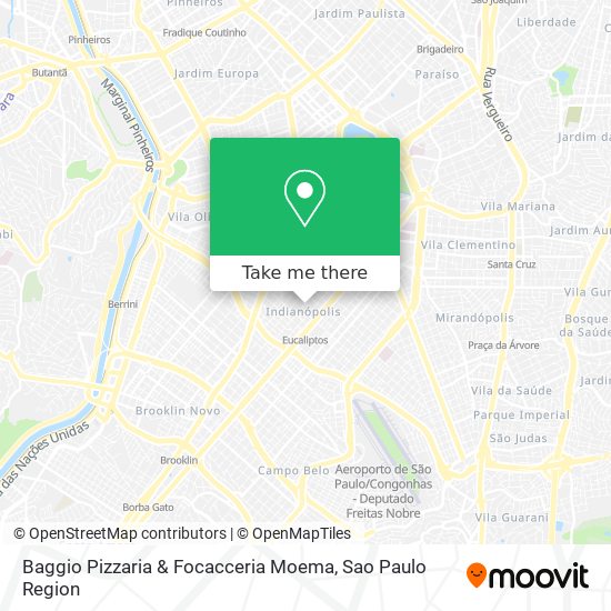 Mapa Baggio Pizzaria & Focacceria Moema