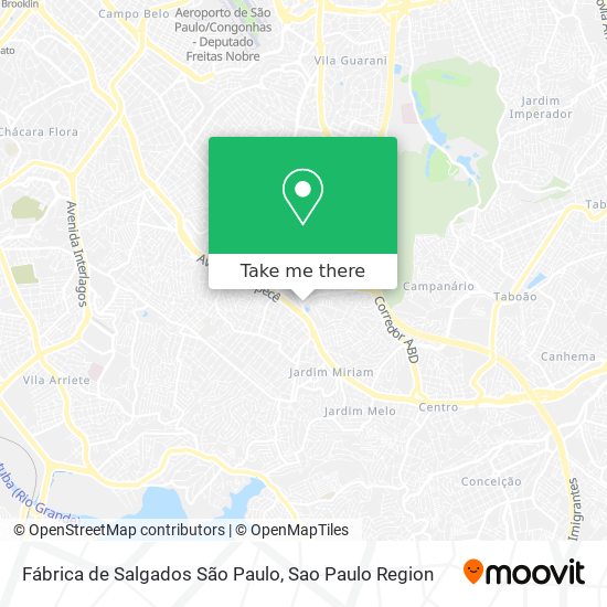 Mapa Fábrica de Salgados São Paulo