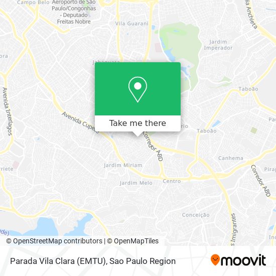 Mapa Parada Vila Clara (EMTU)